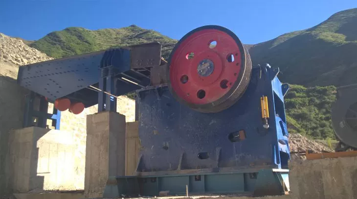 Jaw crusher customer site