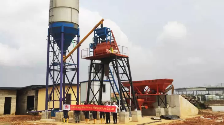 HZS25 Concrete Batching Plant In Nigeria