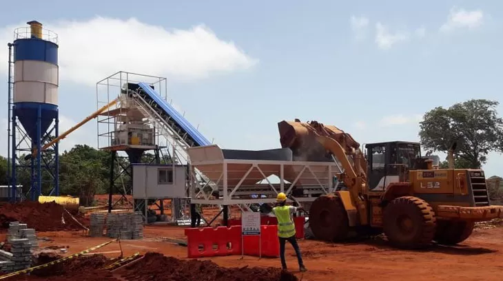 HZS60 concrete batching plant in Kaduna