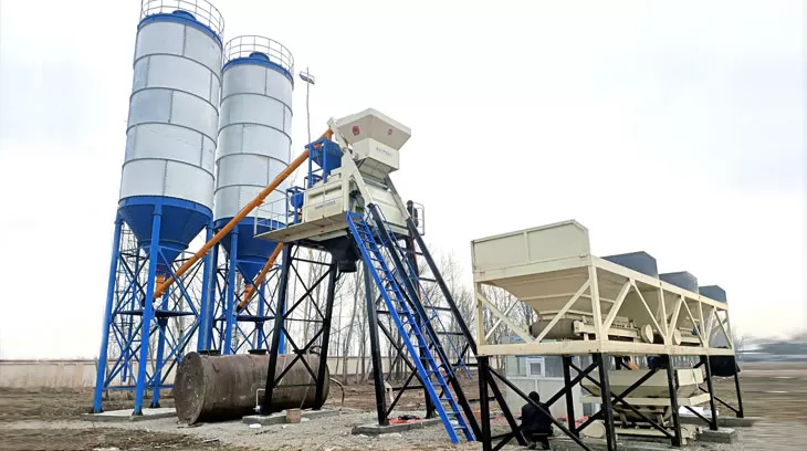 HZS75  Concrete Batching Plant in Nigeria