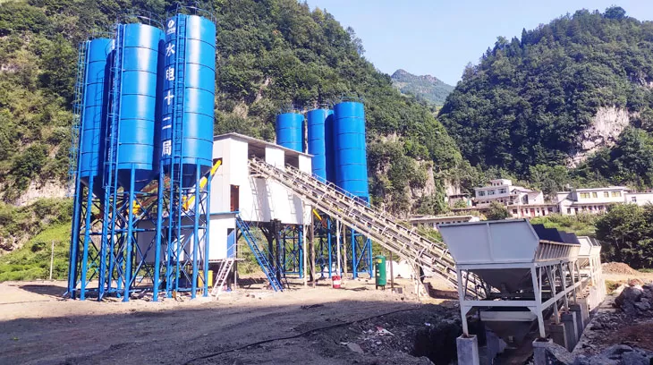 HZS90 Concrete Batching Plant in Aba