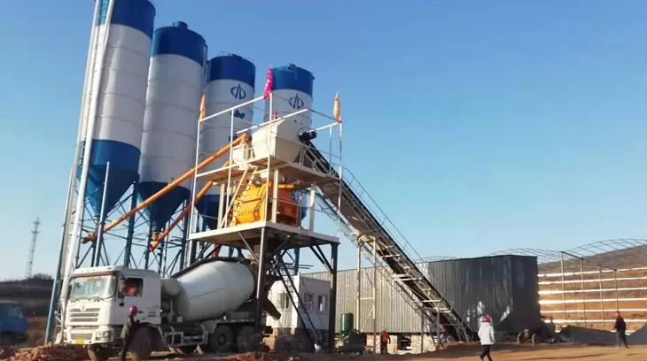 HZS90 Concrete Batching Plant in Abeokuta