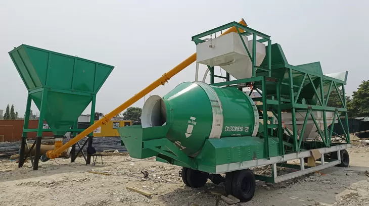 Drum Mobile Concrete Batching Plant in Nigeria