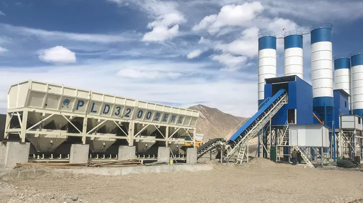 HZS120 Concrete Batching Plant in nigeria