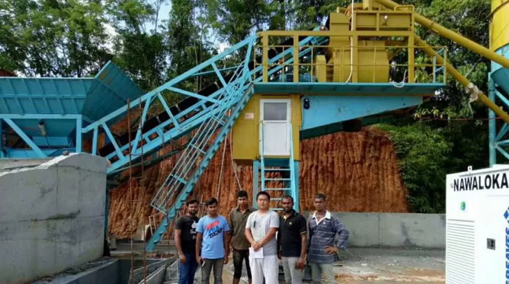 Twin Shaft Mobile Concrete Batching Plant in Maiduguri